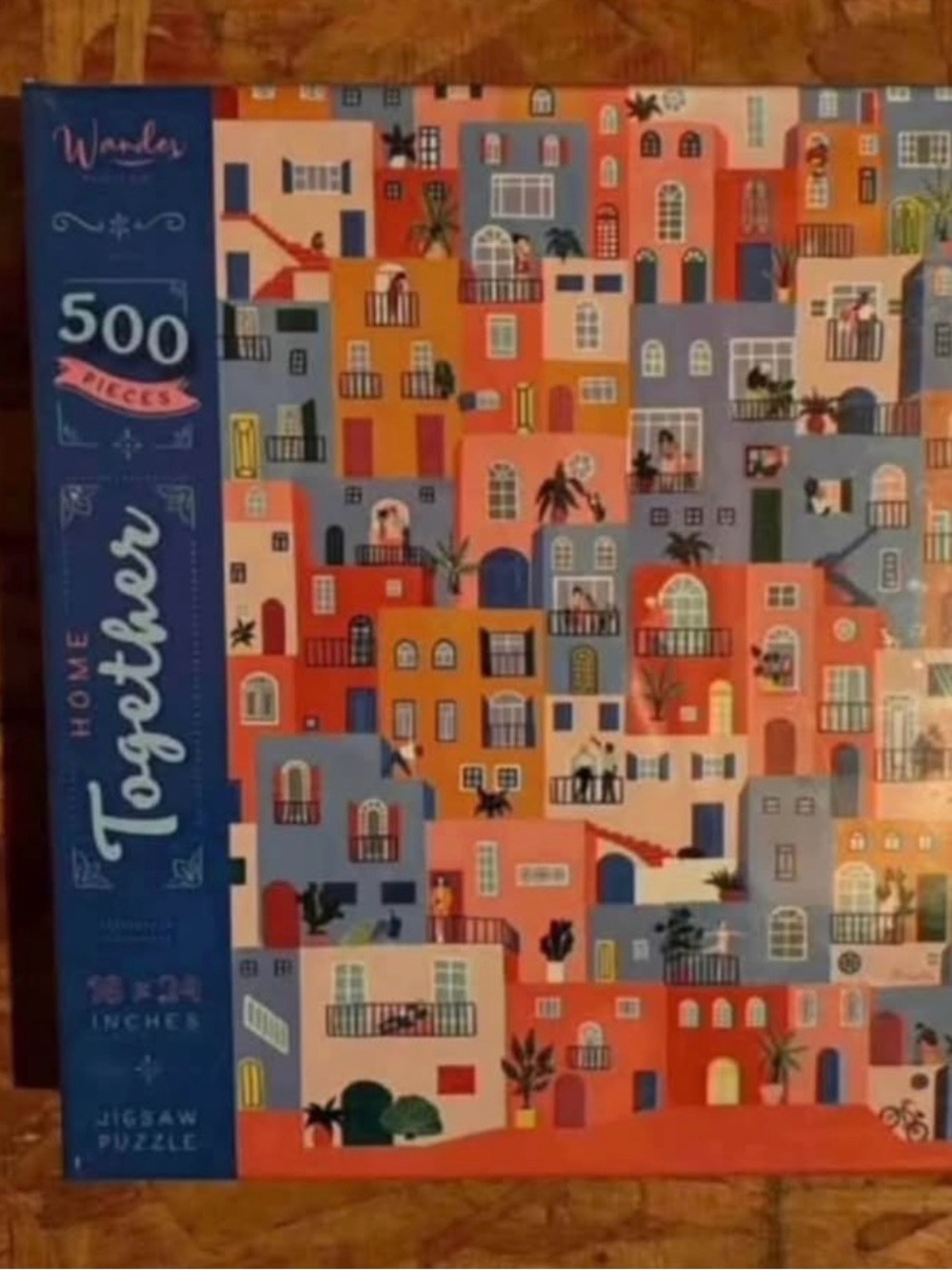 500-Piece 'Together' Home Jigsaw Puzzle - Colorful Mediterranean City